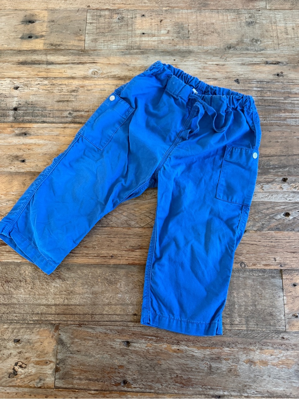 Petit Bateau Bright Blue Pull-On Cargo Pants